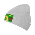 thumbnail image 1 of ZICANCN Baseball Star Bonnet Tricoté Chapeau d'Hiver Doux Chaud Classique pour Hommes Femmes, Gris, 1 of 6