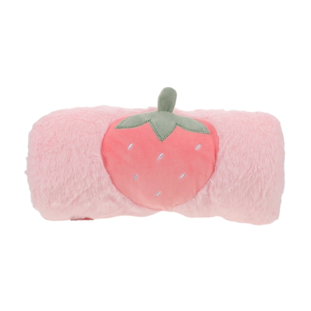 Bonita almohada calentadora de manos de invierno para mujeres y niñas: cómoda funda calentadora portátil con diseño de fresa, accesorio para actividades al aire libre en climas fríos.