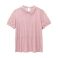 thumbnail image 4 of Ruyang Women's Summer Shirts Solid Round Neck Breathable Comfortable Loose Casual Short Sleeved Top Active Womens Tops, 4 of 5