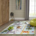 thumbnail image 2 of Momeni Rugs LMOJULMJ19BLU500R Lil' Mo Whimsy Collection, Kids Themed Hand Carved & Tufted Area Rug, 5' Round, Blue, 2 of 6