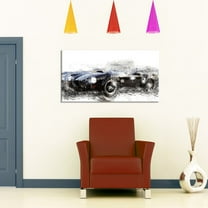 DESIGN ART  "Black Roadster Convertible" Canvas Art Print