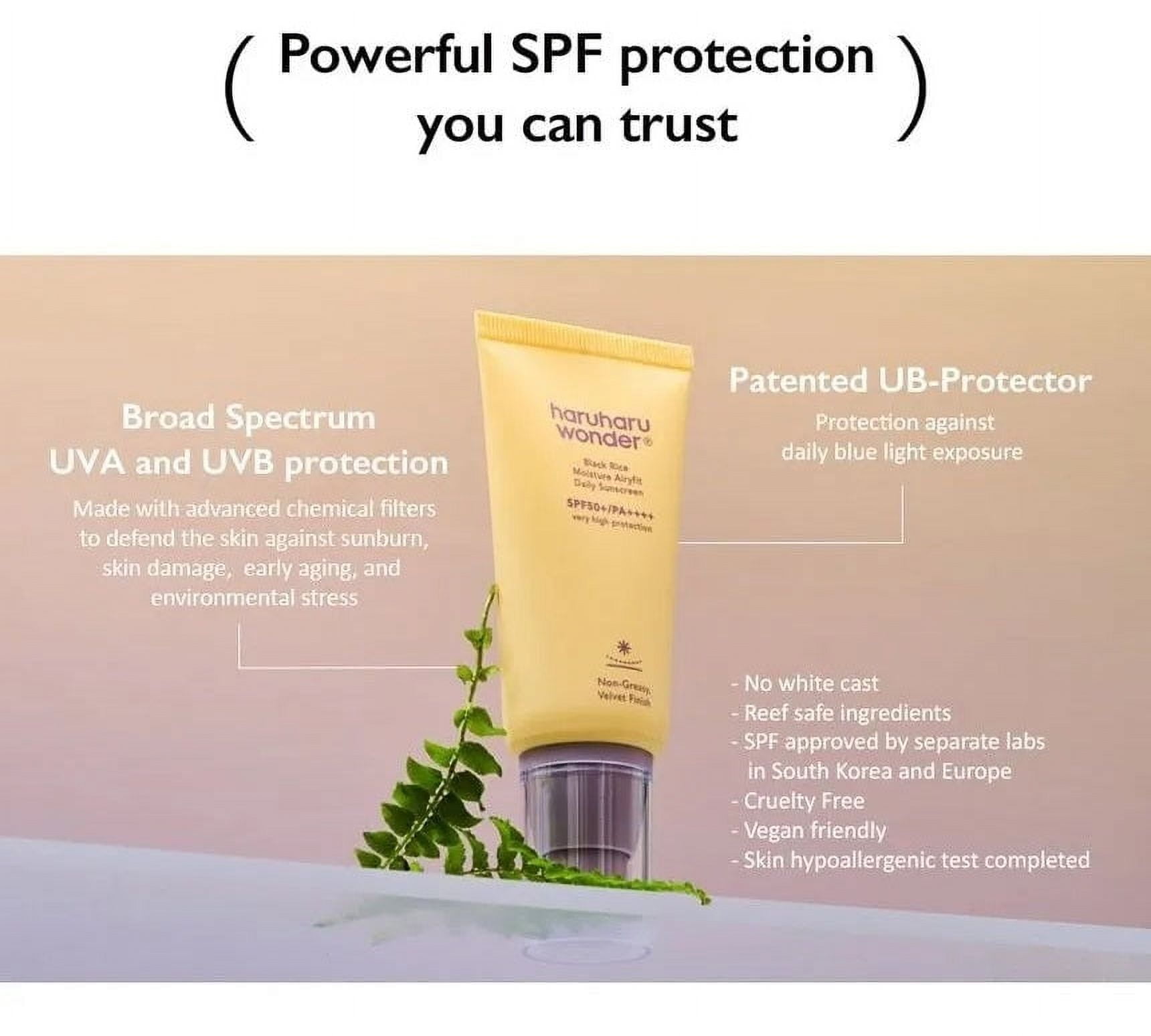 Haruharu Wonder Black Rice Moisture AiryFit Daily Sunscreen SPF 50 - 1.69 oz