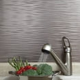 thumbnail image 2 of FASÄDE Ripple Brushed Nickel 18in x 24in Decorative Vinyl Backsplash Panel (5 Pack), 2 of 5