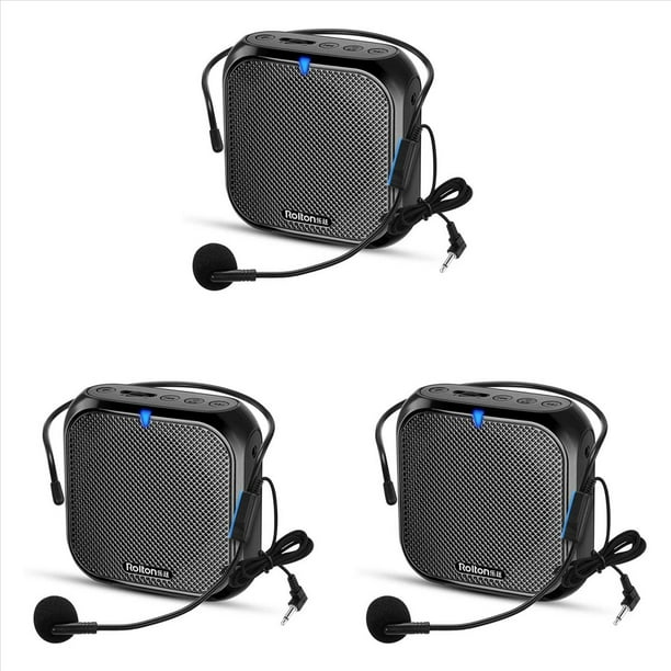3X Amplificador de Voz PortáTil, Amplificador de MegáFono con Altavoz de MicróFono de MegafoníA Personal para AmplificacióN de Voz