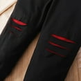 thumbnail image 7 of 3T Baby Boys Clothes Baby Boy Outfits 3-4T Toddler Boys Letter Print Long Sleeve Hooded Tops Ripped Pants 2PCS Set Black, 7 of 7