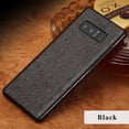 thumbnail image 1 of Funda de teléfono de cuero genuino de lujo para iSamsung note 8, funda protectora de teléfono con textura de avestruz, paquete medio Fivean unisex, 1 of 2