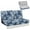 Blue Checkered Rose Print, variant on Chririnla Blue Watercolor Lotus RV Dinette Cushion Covers, Washable, Fit for Camper Travel Trailer, RV Jackknife Sofa Cover Fit for Jackknife Sleeper Sofas