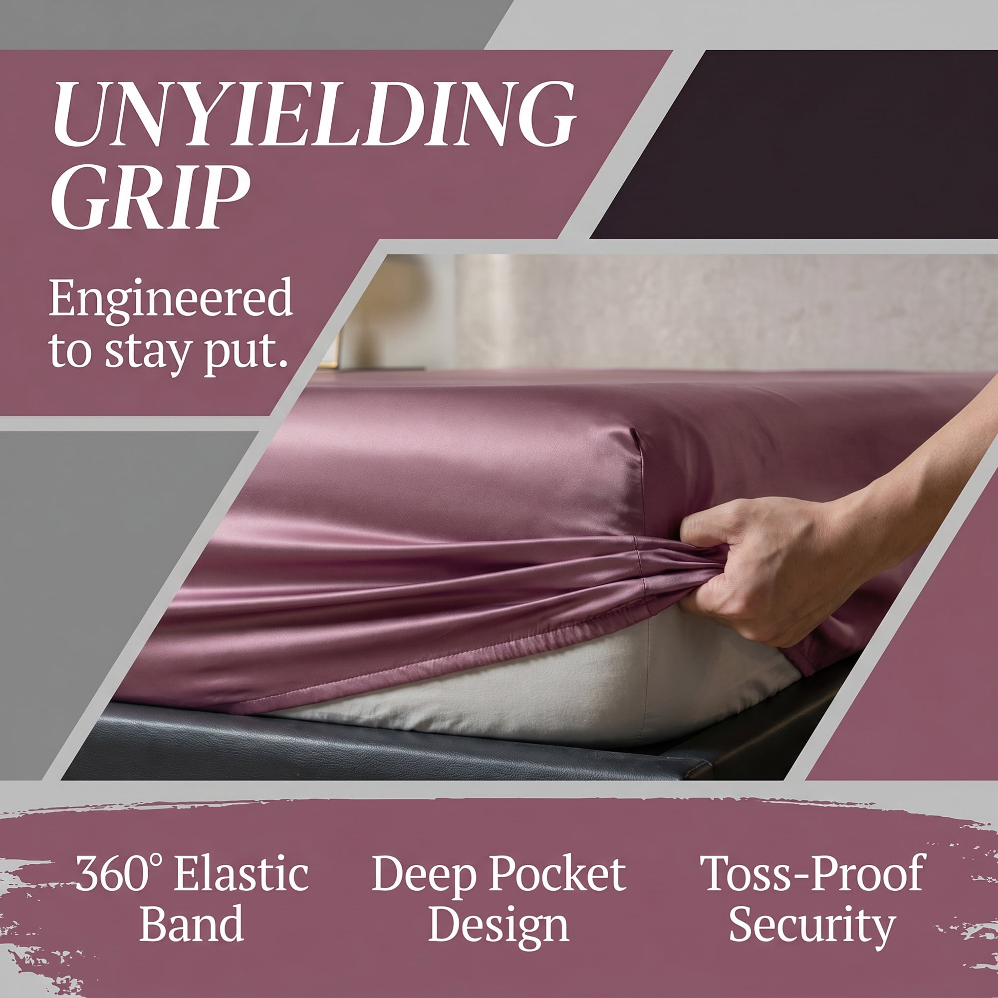 Unique Bargains Fitted Sheet Polyester Bed Sheets Anti Wrinkle for Sleep 78.0"x79.9" Rose