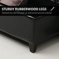 thumbnail image 5 of Knubmt 51" Modern Storage Bench with Wood Legs, Faux Leather Storage Ottoman for Living Room, Entryway, Bedroom, Black, 5 of 10