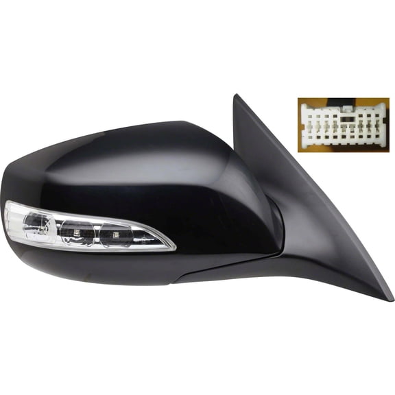 New Aftermarket Passenger Side Right Heated Signal Power Door Mirror 876202M130 fits 2010-2015 Hyundai Genesis Coupe