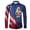 American Anniversary Flag Eagle, variant on American Anniversary Flag Eagle Button Up Shirt for Men, Patriotic Casual Long Sleeve Wear with Cozy Fabric Button Down Athletic Tee Men's Dry-Fit Business Shirts