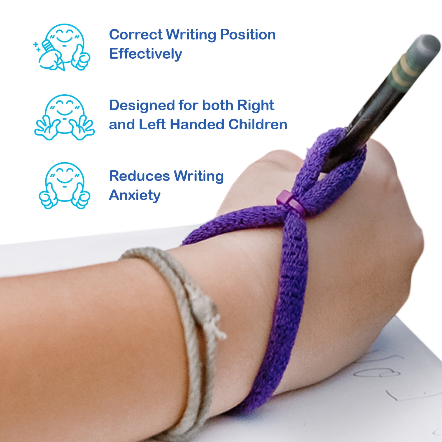 The Original OT Invented & Patented HandiWriter, Hand Made in The USA, Handwriting Aid for a Proper Tripod Grip, Finger Position & Better Penmanship. Great for Kindergarten Age & Up (4 Pack)