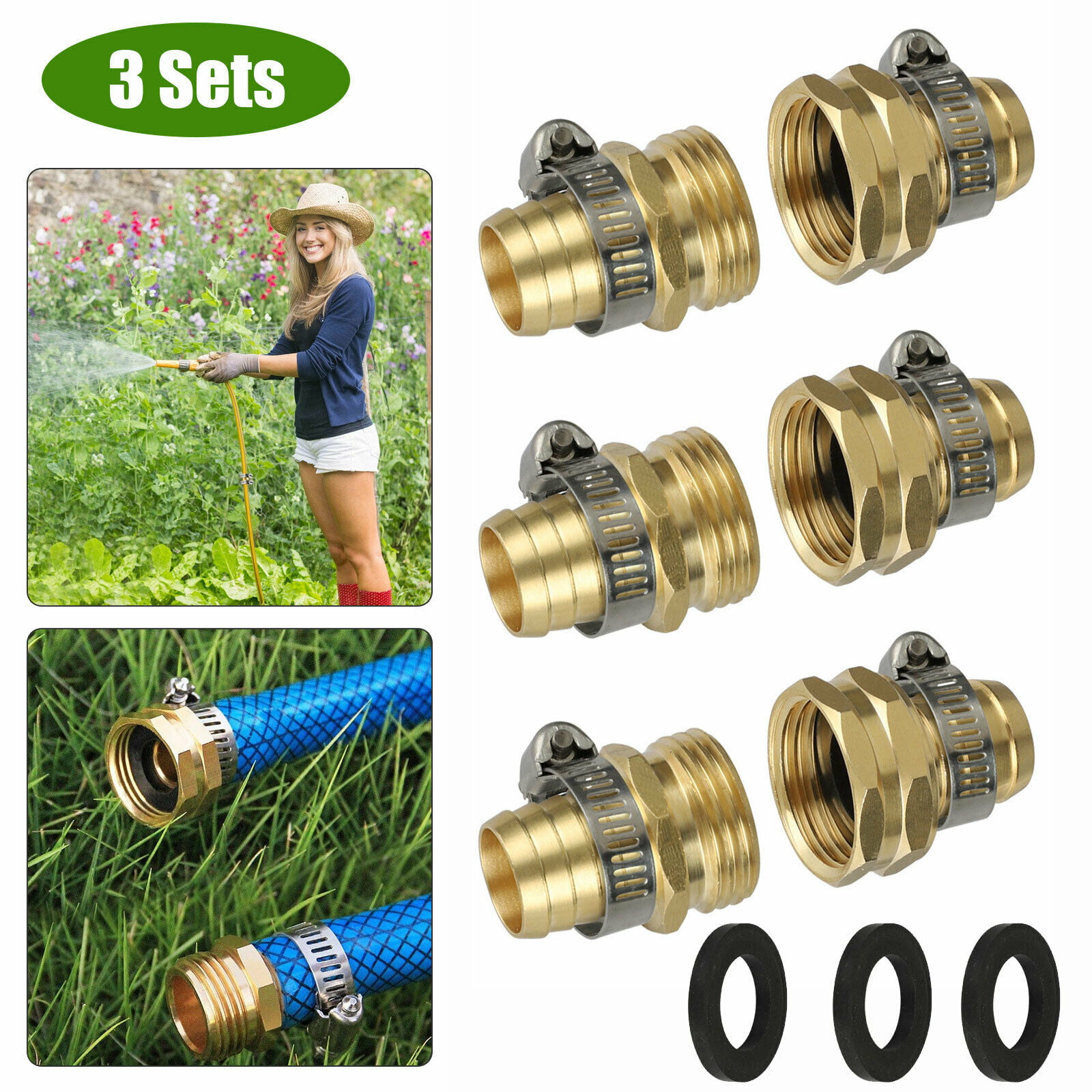 Use With Garden Hose/Sprinklers/Taps Draper Brass Garden Hose Connector 3/4"