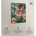thumbnail image 2 of Tiger Hidden In Tropics Tropical Jungle Animals Canvas Wall Art by Art Remedy, Gallery Wrapped, 10"x15", 2 of 7