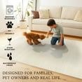 thumbnail image 4 of My Magic Carpet 3'x5' Machine Washable Non-Slip Kitchen Entryway Area Rug - Solid Cream, 4 of 6