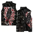 thumbnail image 2 of Chaleco moderno y versátil para hombre, elegante chaqueta de invierno con estampado de pájaros para hombre, ropa cómoda y cálida con estampado de cuervos personalizado, 2 of 4
