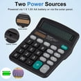 thumbnail image 5 of Deago 12 Digits Desktop Calculator with Large LCD Display and Sensitive Button, Dual Solar Power and Battery, Standard Function for Office, Home, School, 5 of 10