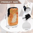 thumbnail image 6 of SEANATIVE Double Eyeglass Case Zipper Glasses Case Sunglasses Pouch for 2 Pairs of Eyeglasses Sunglasses, Multifunctional Eyewear Organizer Portable Eyewear Accessories, White Cat Print Orange, 6 of 7