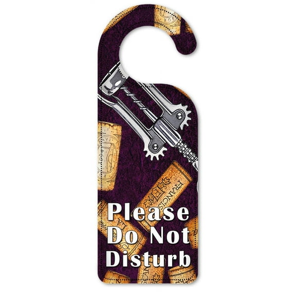 Do Not Disturb Door Knob Hanger Sign - Corks and Corkscrews - Image by Dan Morris
