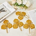 thumbnail image 3 of 4Pcs Golden Single Hooks 3D Flower Heavy Duty Room Wall Mounted Metal Iron Retro Farmhouse Boho Decorative Coat Hooks for Hanging Things Hat Scarf Towels Purse Home Decor, 3 of 8