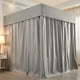 thumbnail image 2 of Cortinas de cama con dosel Mengersi, lisas, con cuatro postes en las esquinas, mosquitera, 2 of 8