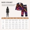 thumbnail image 4 of Picia Colorful Abstract Wave Motion Pattern Women’s Long-Sleeve Sleepwear Set - Soft 2-Piece Loungewear with Pockets, Comfy PJs for Relaxing Nights-Medium, 4 of 7