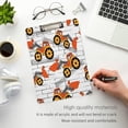 thumbnail image 4 of FMSHPON Orange Cartoon Tractor Clipboard Hardboard Wood Nursing Clip Board and Pull for Standard A4 Letter 13x9 inches, 4 of 7