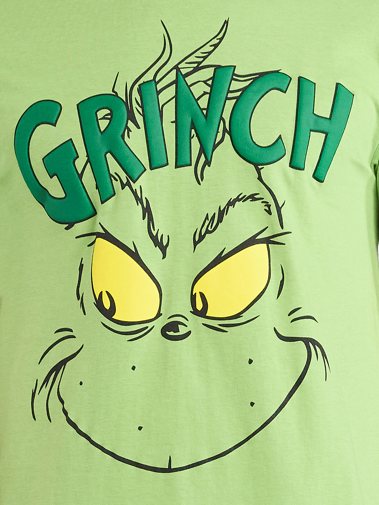 The Grinch, Men's & Big Men's Graphic T-Shirt, Clever Face, Sizes S-3XL