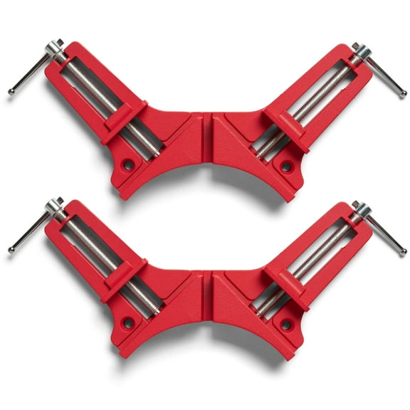 BuildSomething Right Angle Wood Clamp - Heavy-Duty Hand Tool for Woodworking & Home Improvement - 2 Pack Clamp Set with 45-Degree Cutting Guide & 200 lbs Clamping Force
