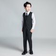 thumbnail image 6 of Lycody Boys Suit for Kids Tuxedo Wedding Ring Bearer Outfit Boy Formal Suits 5 Piece Slim Fit Dresswear Suit Set, 6 of 7