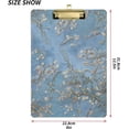 thumbnail image 2 of FMSHPON 3D Blue Almond Flower Clipboard Hardboard Wood Nursing Clip Board and Pull for Standard A4 Letter 13x9 inches, 2 of 7
