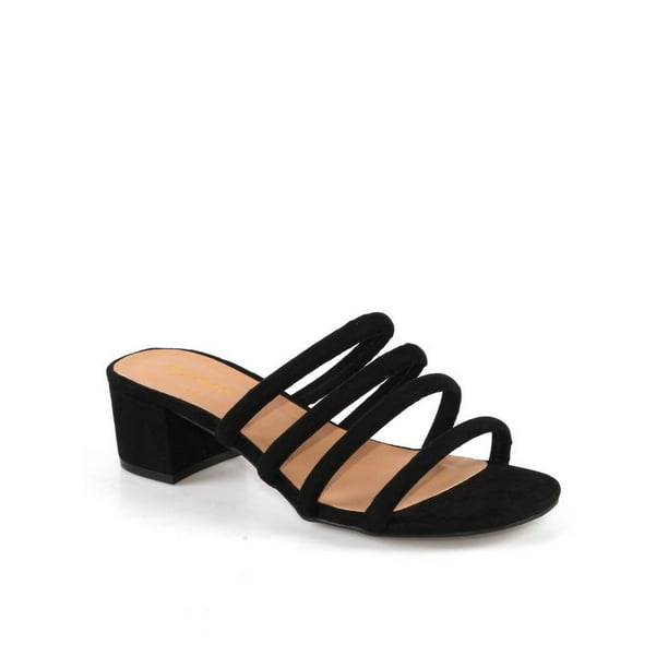 bamboo block heel sandals