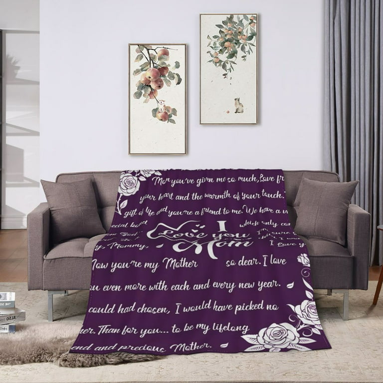 LONGTM Mom Blanket, Mom Gifts, Mom Birthday Gift, Valentine's Day Gift,  from Daughter or Son, Warm Soft Throw Blanket 65” x 50” (Purple) - Yahoo  Shopping