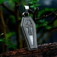 thumbnail image 4 of K-KED Punk Style Hip-hop Stainless Steel Vampire Coffin Cross Pendant Necklace Chain-default, 4 of 5