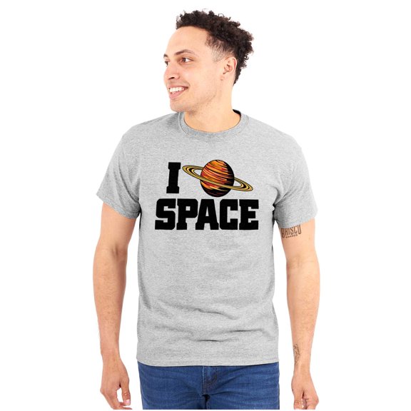 Saturn Love I Heart Outer Space Men's Graphic T Shirt Tees Brisco Brands S