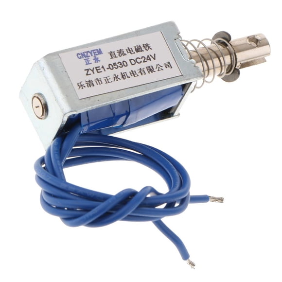 Actuador de fuerza de 25 N y 6 V/24 V CC, tipo microelectroimán de tracción de dos cables