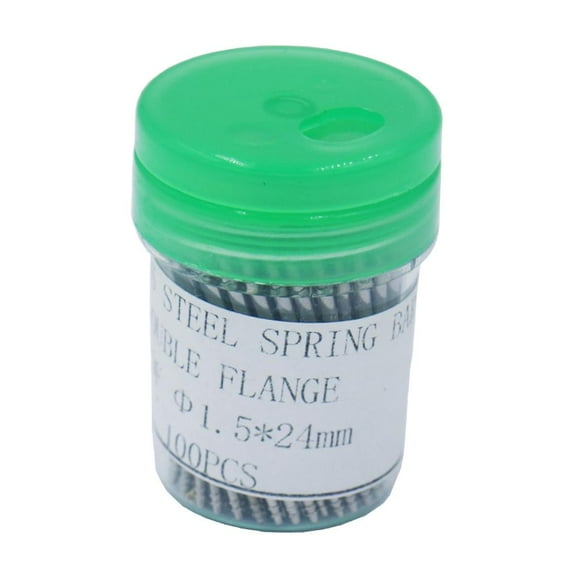 100 piezas de relojes, barras de resorte de acero inoxidable, pasadores de resorte, resorte de acero inoxidable 24mm