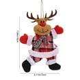 thumbnail image 3 of Anhility 3D Reindeer Plush Christmas Tree Ornaments Xmas Decorative Hanging Ornaments Santa Reindeer Snowman Bear for Holiday Party Decor Kids Gifts Indoor Outdoor, 7.08×5.11in, 3 of 6