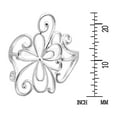 thumbnail image 6 of Delicate Swirling Flower Blossom Sterling Silver Ring, 6 of 7