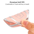 thumbnail image 4 of OFFCURVE Pink Key Fob Cover for Toyota (2018 - 2024) with Glitter-Inlaid Soft TPU Design, Fits Camry, RAV4, Highlander, Avalon, C-HR, Prius and Corolla Smart Keys, 4 of 8