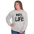 thumbnail image 5 of Just Married Newlyweds Cute Matching Women Plus Size Crewneck Sweatshirt Brisco Brands 5X, 5 of 6