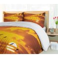 thumbnail image 5 of Ambesonne Nature Duvet Cover Set, Birds Flying at Sunset, 2-Calking, Orange, 5 of 7
