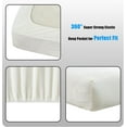 thumbnail image 6 of Chezmoi Collection Extra Soft Fleece Sheet Set Full, 4-Piece Microplush Non-Pilling Velvety Bed Sheet, Deep Pocket - Lightweight All Season Warmth, Full, Dove White, 6 of 9