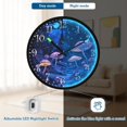 thumbnail image 5 of Voice Activated Clock with Glow Light 12 Inch Large Silent Wall Clock Battery Operated for Home Decor Bioluminescent Mushrooms, 5 of 8