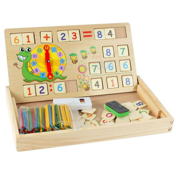 Acheter Jouets Montessori, jouets éducatifs préscolaires en bois 6 en 1, jeu  de pêche magnétique, apprentissage des mathématiques de la motricité fine  pour les tout-petits de 3 ans, garçons et filles