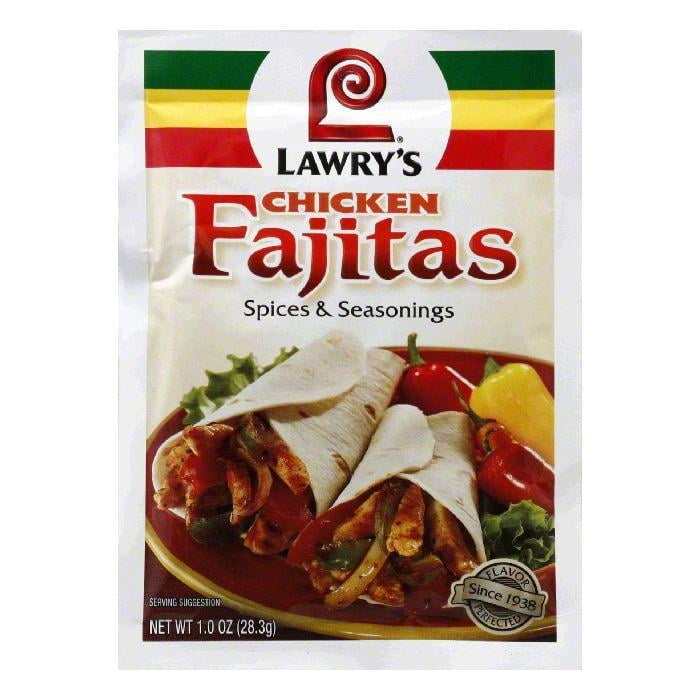 Lawry's Spices & Seasonings Chicken Fajitas, 1 OZ (Pack of 12