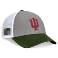 thumbnail image 3 of Men's Top of the World Gray/Green Indiana Hoosiers OHT Military Appreciation Badge Trucker Adjustable Hat, 3 of 4