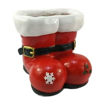 Creative Christmas Boot Shaped Planter Ornament, Miniature Art With Festive Design Inspired By Classic Christmas Boot, Desktop Window Display For Home Office Holiday