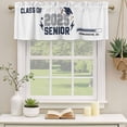 Blue Grey Graduation Season Valances for Windows, Decorative Rod Pocket ...