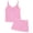 Pink, variant on Ladies Pointelle 2 Piece Pajama Short Set